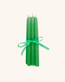 Set de 6 Velas Artesanales Verde Manzana