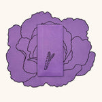 Set de Mantelería con Individuales Veggies en Algodón Morado Bordado de Repollo y Servilletas Veggies en Algodón Morado Bordado con Verduras. Para 4 personas