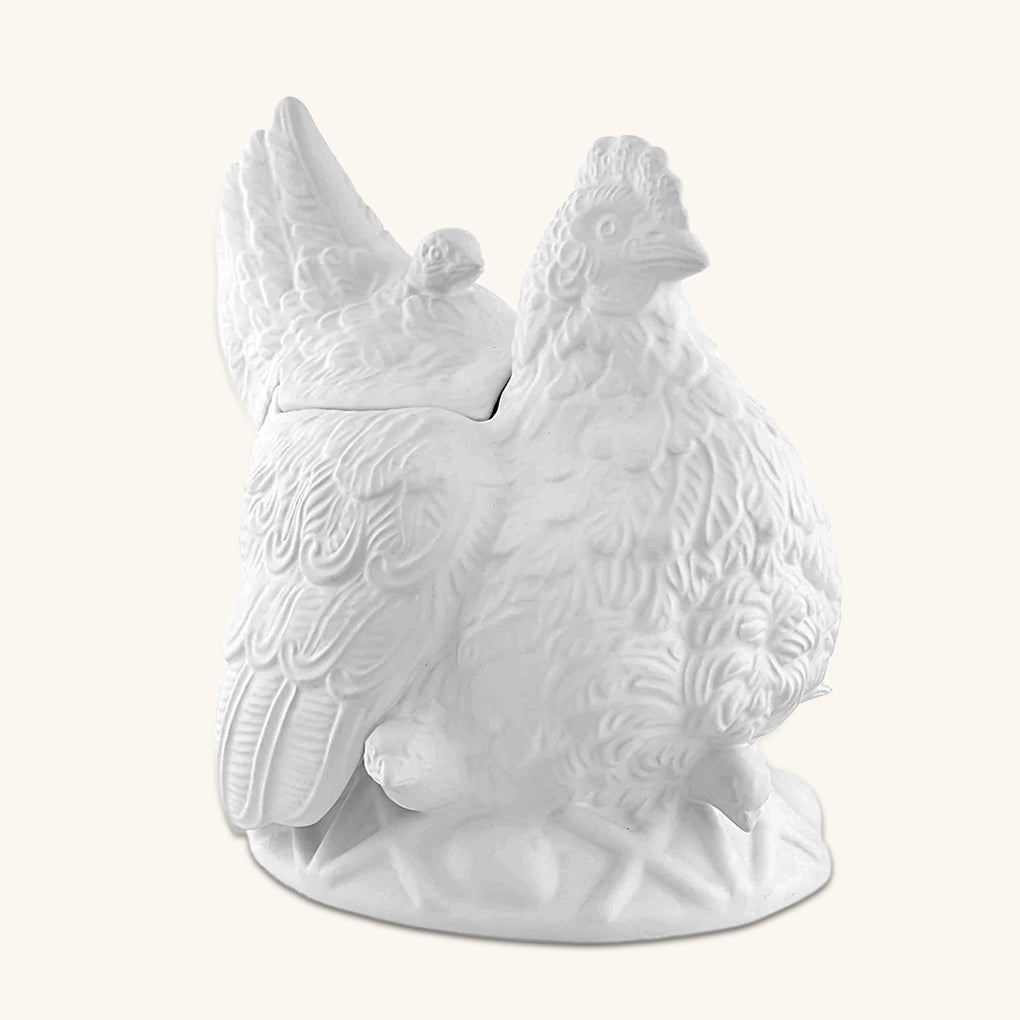 Sopera con Tapa Blanca Gallina 4 L.