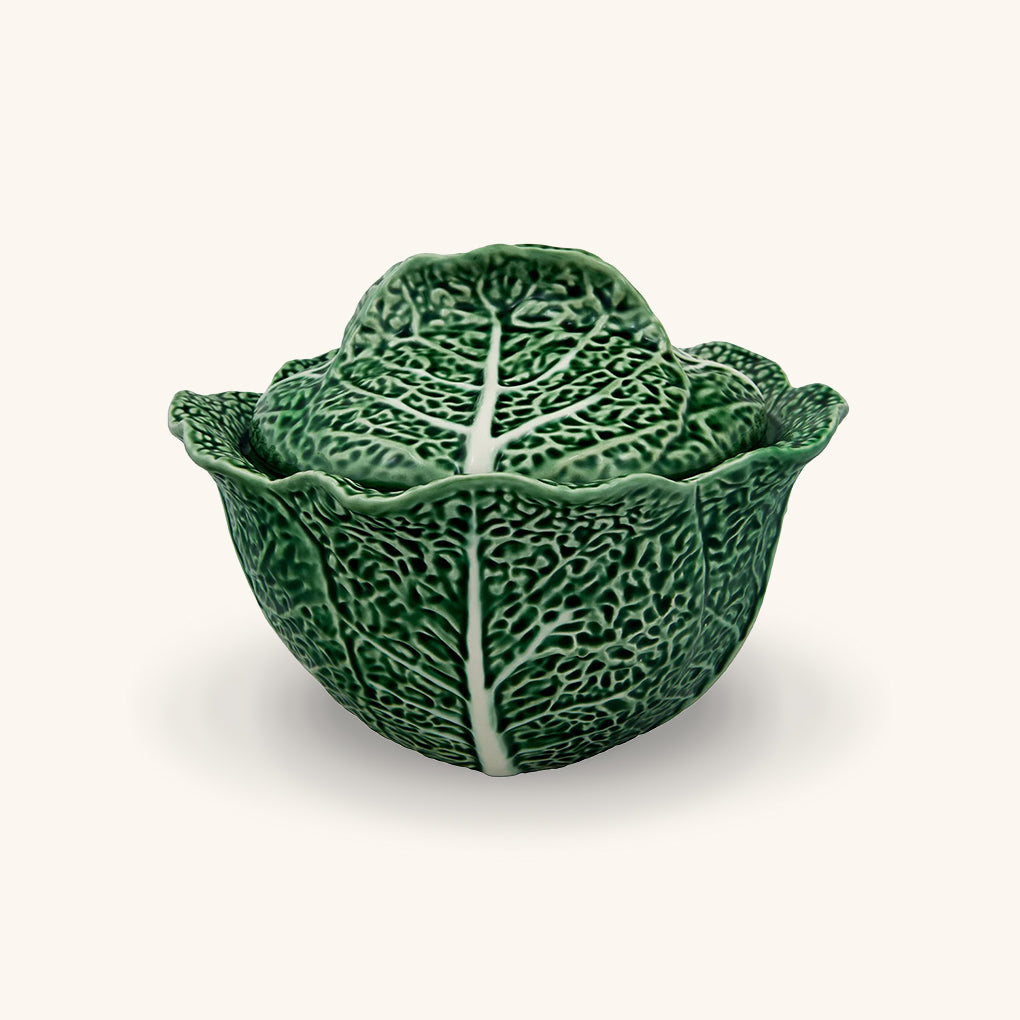 Sopera con Tapa Hoja Repollo Verde 3 L.