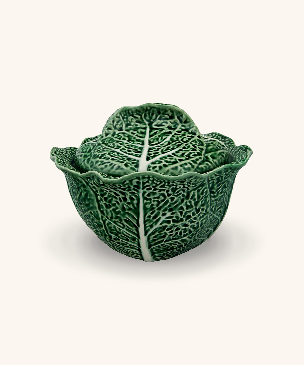 Sopera con Tapa Hoja Repollo Verde 3 L.