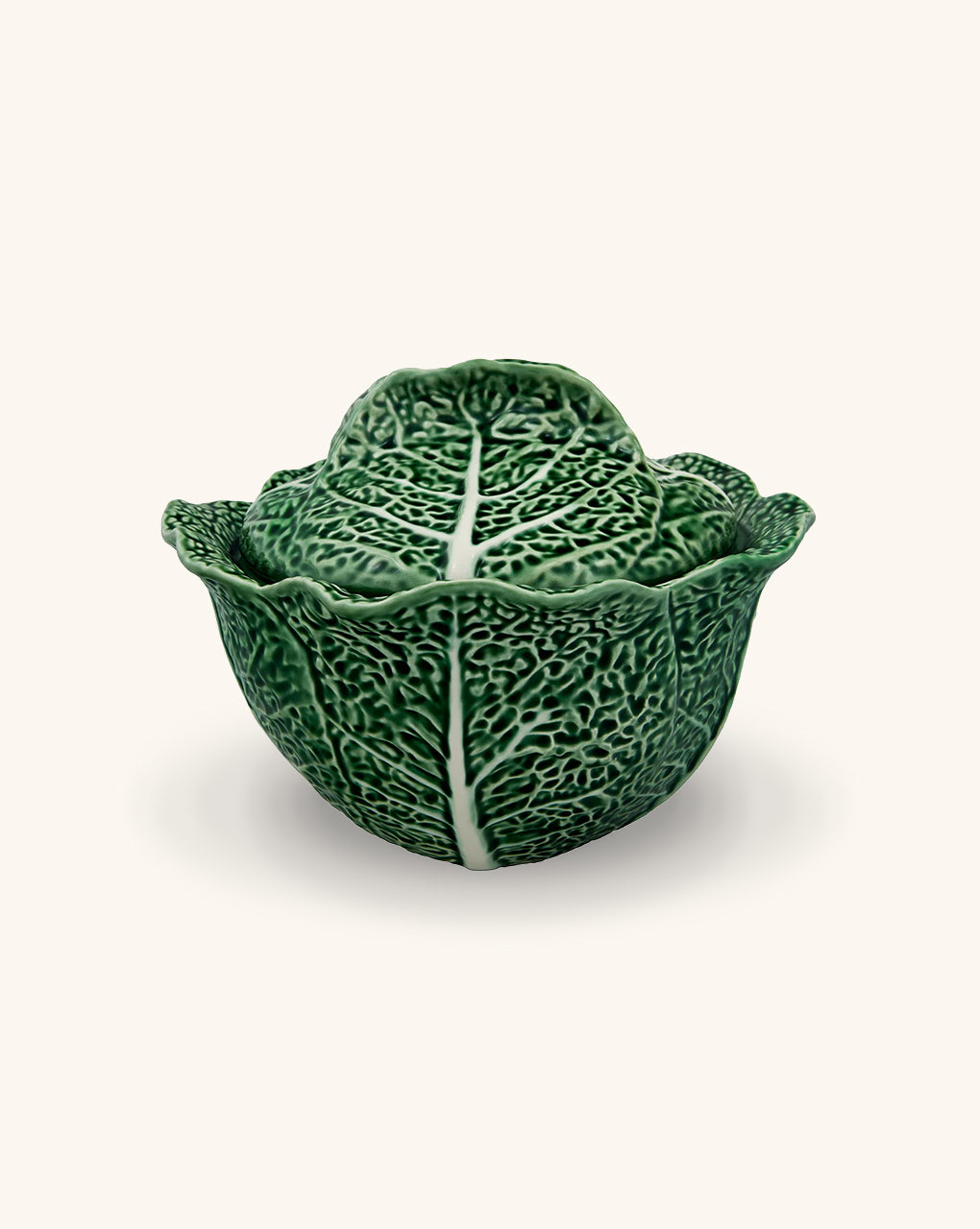 Sopera con Tapa Hoja Repollo Verde 3 L.