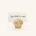 Tarjetero de Bronce en Forma de Concha de Mar