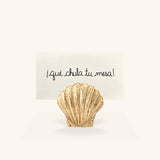 Tarjetero de Bronce en Forma de Concha de Mar