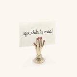 Tarjetero de Bronce en Forma de Mano con Uñas Pintada