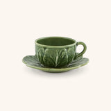 Taza y Platito para Té Repollo Verde. Set de 4.