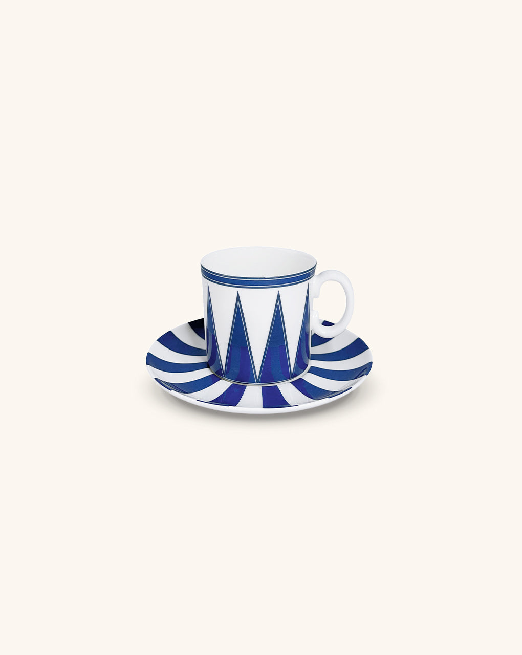 Tazas Espresso con Plato Identidad Azul.