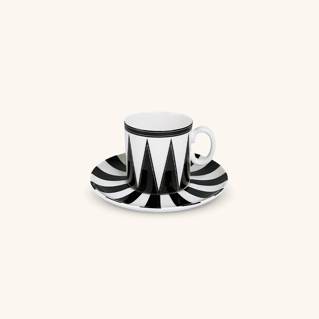 Tazas Espresso con Plato Identidad Negro