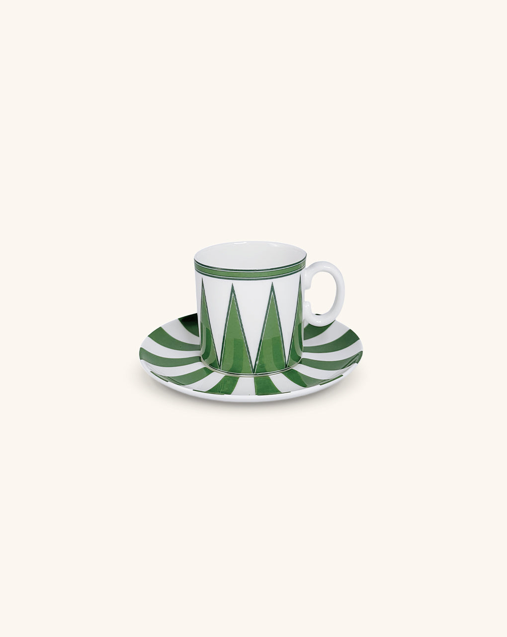 Tazas Espresso con Plato Identidad Verde