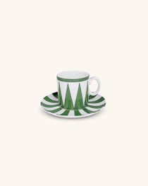 Tazas Espresso con Plato Identidad Verde