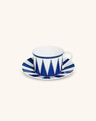 Tazas Té con Plato Identidad Azul. Set de 4