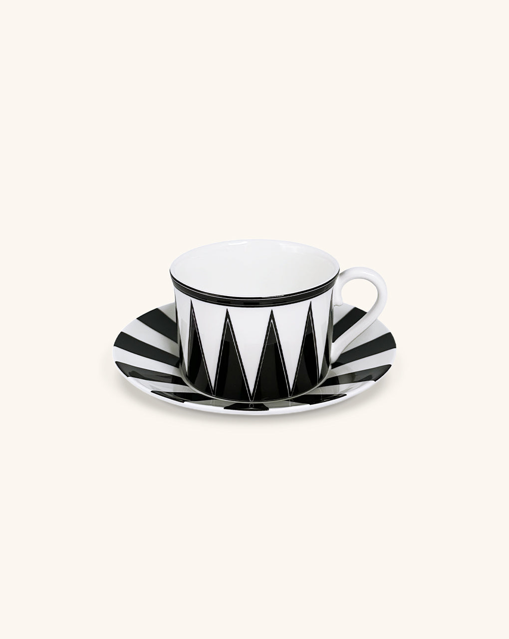Tazas Té con Plato Identidad Negro