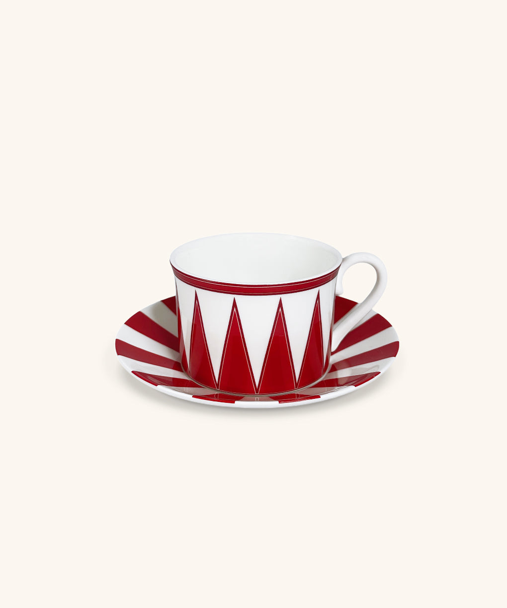 Tazas Té con Plato Identidad Rojo