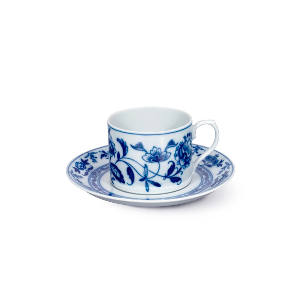 Taza con platito de porcelana para té, línea Margao de Vista Alegre