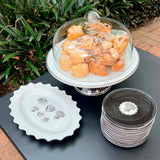 Plato Pan Herbariae Negro. Set de 4