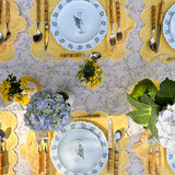 Platos Trinche con Ondas y Hojas Olivo, set de 4