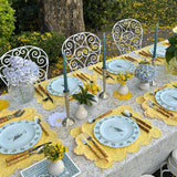 Platos Trinche con Ondas y Hojas Olivo, set de 4
