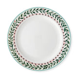 Plato Trinche de Porcelana Blanca con Bordado de Flores, marca Zash