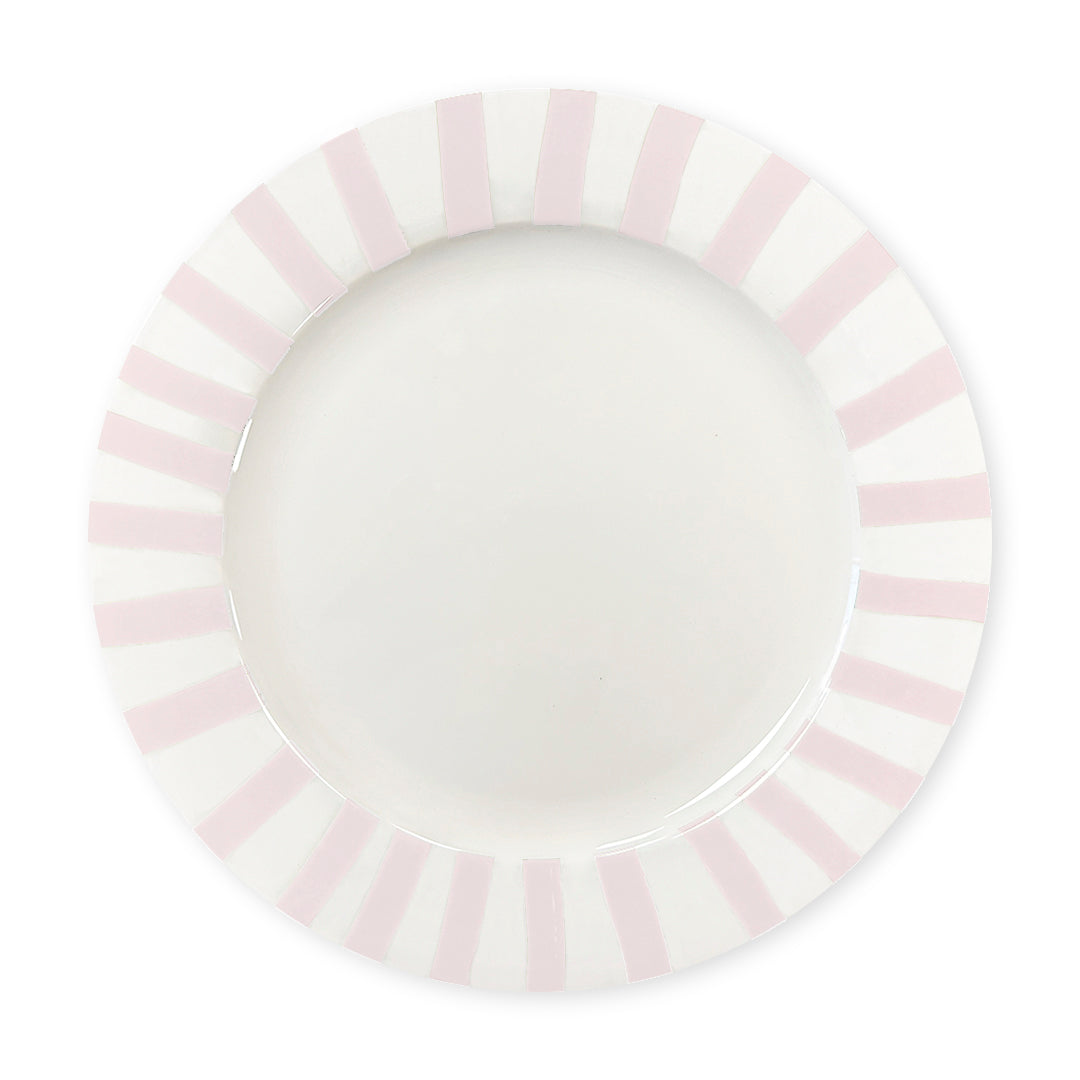 Plato Trinche Rayas Gruesas Rosa Claro, marca Zash