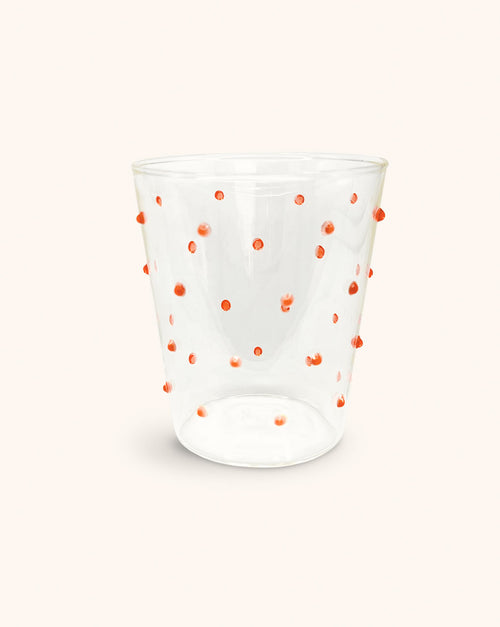 Vasos Tumbler Pippa con Puntitos Rojos, set de 6