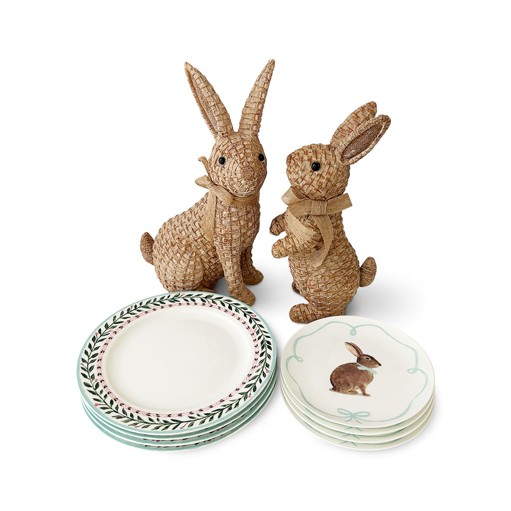 Zashpack Easter, set de Pascua con Conejos de Decoración, con Vajilla de Porcelana de Conejo, marca Zash