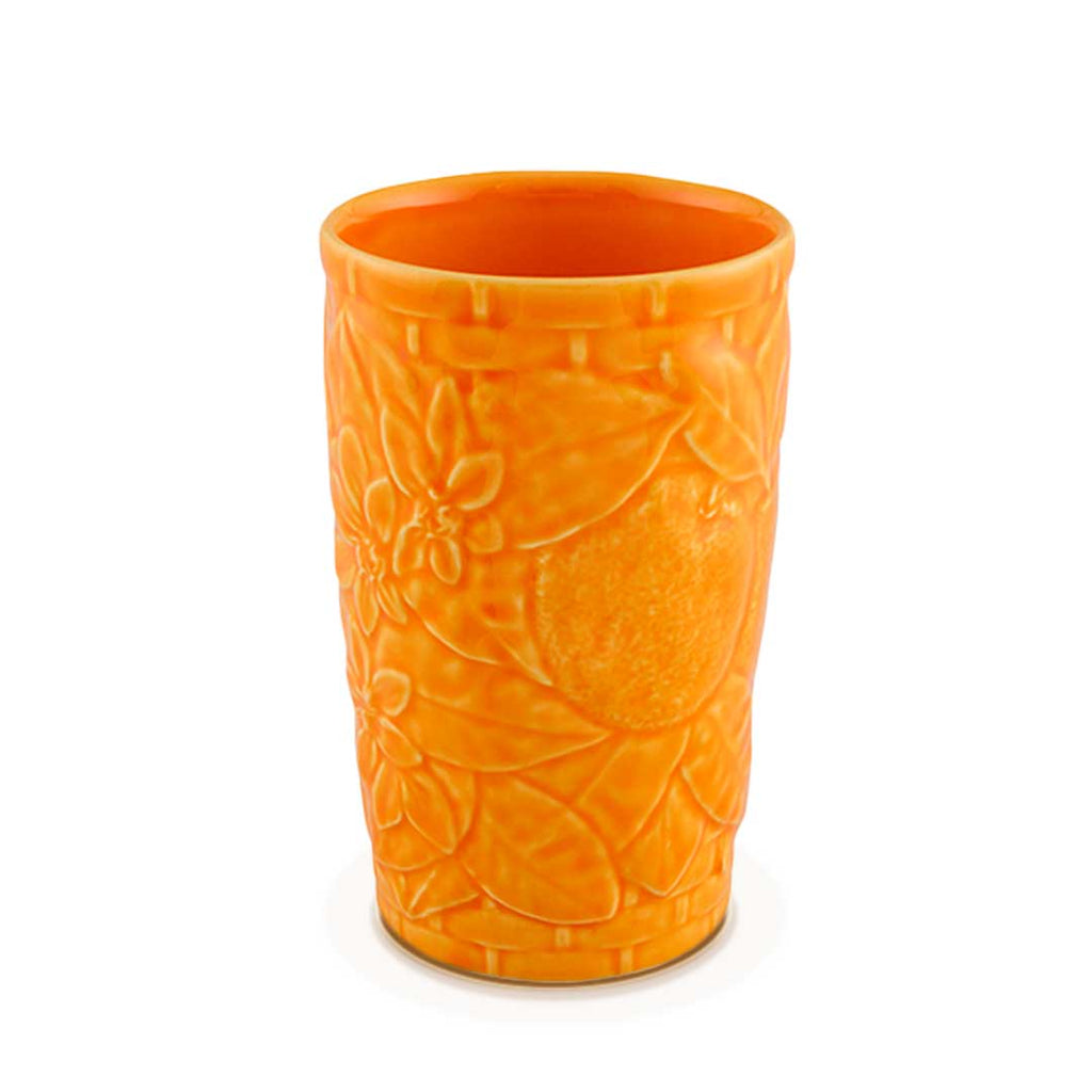 Vaso alto de cerámica con forma de naranjas, marca Bordallo Pinheiro