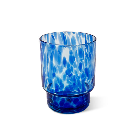 Vasos tumbler de vidrio Azul Turquesa Carey, cheetah azul, Zash 
