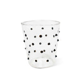 Vasos Pippa Tumbler de Vidrio transparente con Puntitos Negros