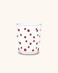 Vasos Tumbler Pippa con Puntitos Rojos, set de 6