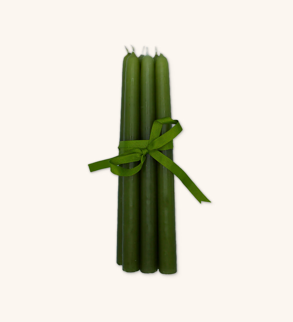 Velas Artesanales Verde Olivo.