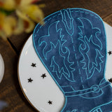 Platos para Pan con Estrellas y Orilla de Oro de 24 Kilates, set de 4