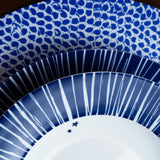 Mantel Individual Ramona de Doble Vista en Azul. Set de 4