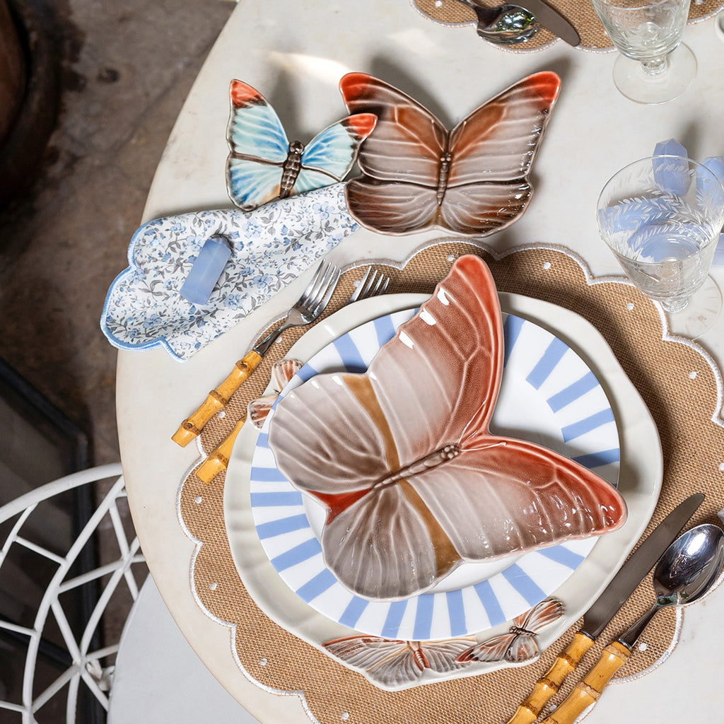 Plato Pan de Mariposa. Set de 4.