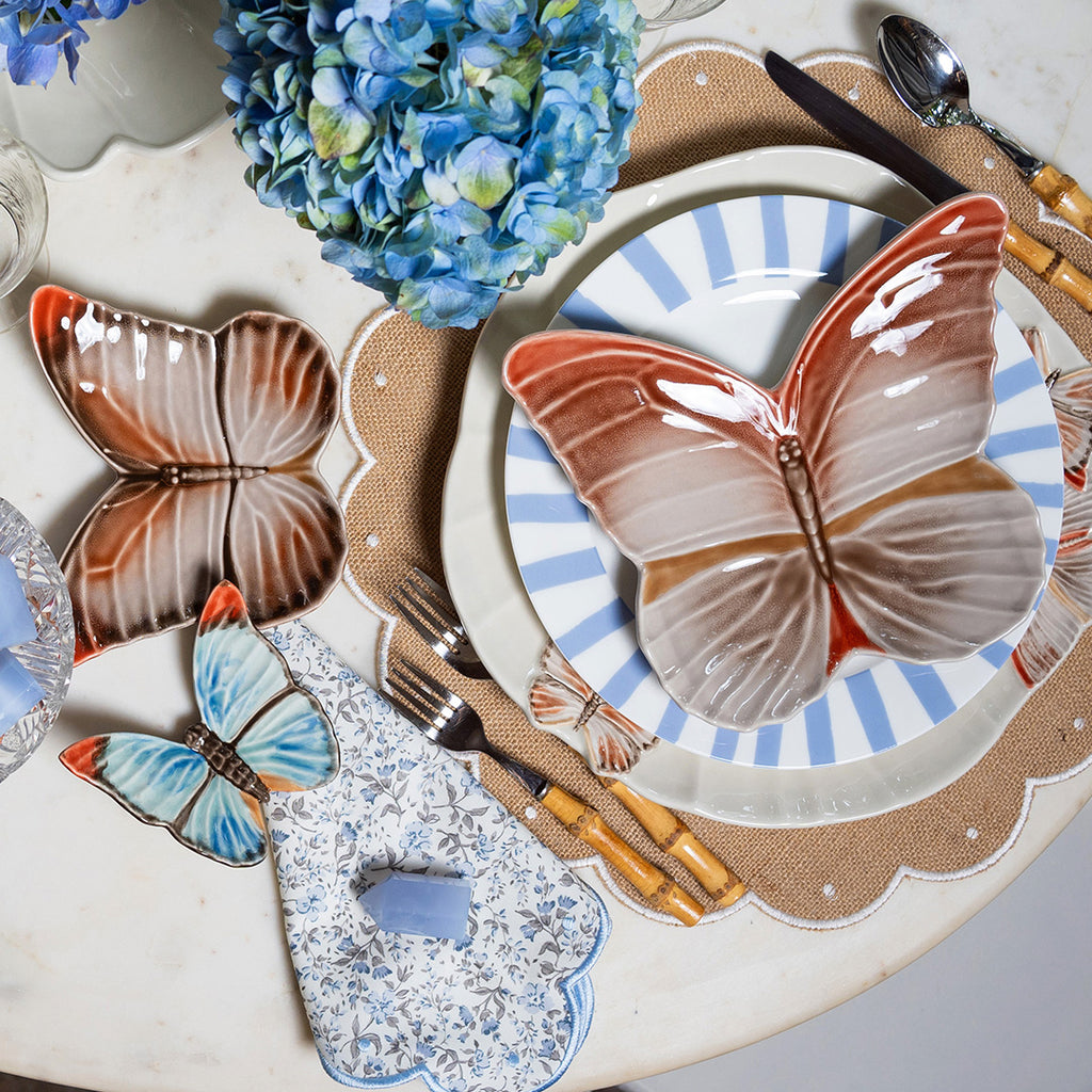 Plato Pan de Mariposa. Set de 4.