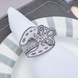 Plato Trinche Candy Cane Gris. Set de 4