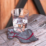 Cocteleras de Caballo en Tercipelo Bordado. Set de 4