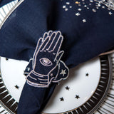 Platos Trinche de Rayas Negras, set de 4