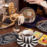 Tazas Espresso con Plato Identidad Negro. Set de 4