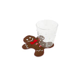 Juego de 4 Servilletas de Coctel en Forma de Ginger Cookie en Lino Café