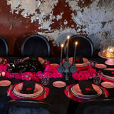 Plato Ensalada de Repollo Rosa Flamingo. Set de 4