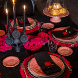 Mantel de Mesa Rectangular de Terciopelo Negro. 2x3m