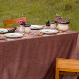 Mantel de Mesa en Terciopelo Rosa de 2 x 3