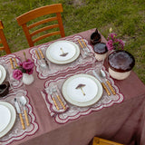 Mantel de Mesa en Terciopelo Rosa de 2 x 3