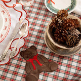 Cocteleras Teddy Bear en Terciopelo Café con bordado de Oso. Set de 4