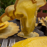 Bajoplato de Repollo Amarillo Canario. Set de 4