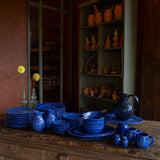 Taza de Repollo Azul Cobalto. Set de 4