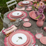 Platos Ensalada de Repollo Rosa Flamingo. Set de 4