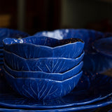 Bowl de Repollo Azul Cobalto. Set de 4