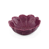 Bowl Flora Morado Grande 17cm de cerámica en forma de flor, marca Bordallo Pinheiro