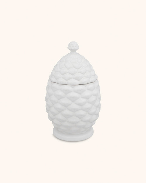 Caja Pinecone Blanco 20 cm